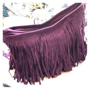 Purple Fringe Shoulder Bag